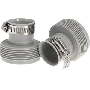 2 Pcs 1,25 To 1.5 Type B Pool Hose Adapter With Adjustment Hoop (32)
